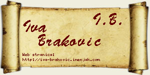 Iva Braković vizit kartica